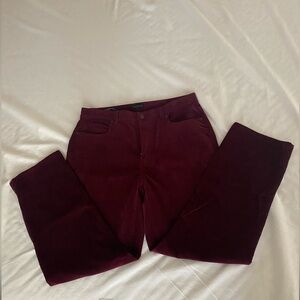 Talbots corduroy straight leg pant, size 10, color maroon.